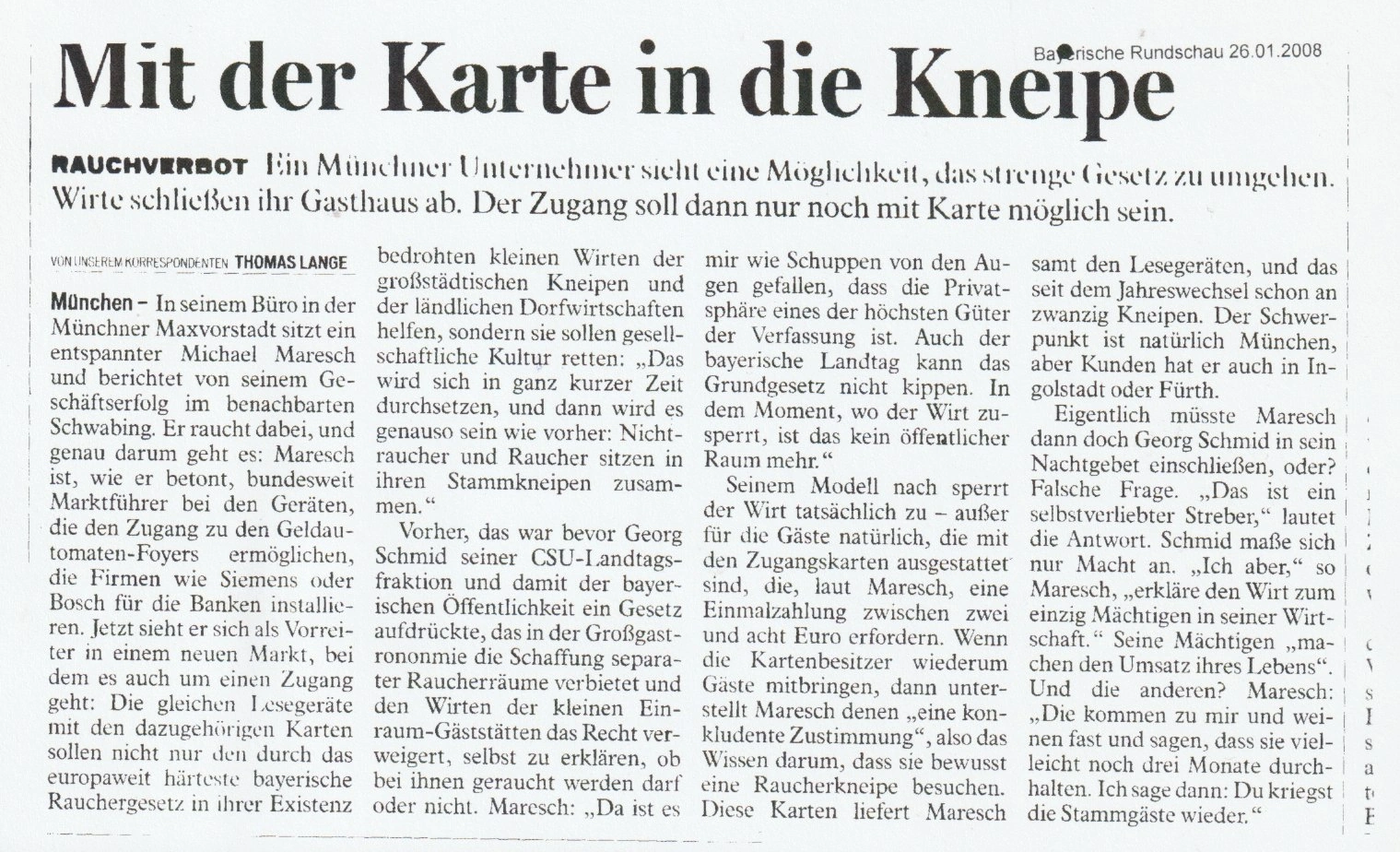 Kneipenkarte