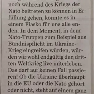 Nato-Staaten bremsen beim Ukraine-Beitritt! (gedruckt) Ⓚ