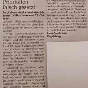 Lebensmittel erneut deutlich teurer! (gedruckt) Ⓚ