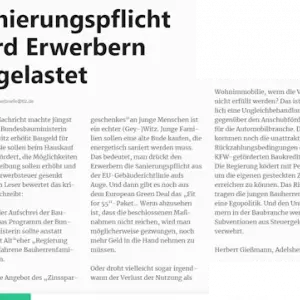 Wo bleibt der Aufschrei der Baubranche? (gedruckt)