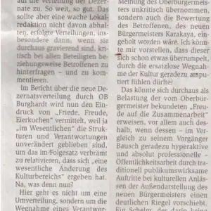 Dezernate werden neu verteilt (gedruckt)