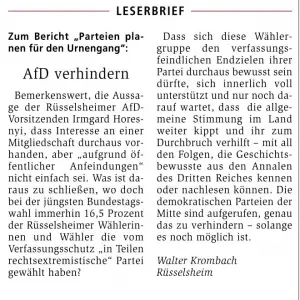 Mainspitze: Parteien planen für den Urnengang (gedruckt)