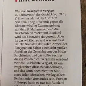 Zu der Befreiung: Missbrauch der Geschichte! (gedruckt) Ⓚ